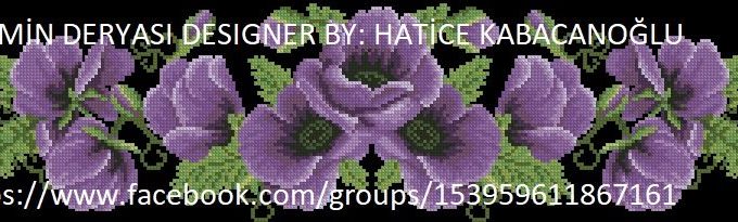 purple poppy cross stitch pattern